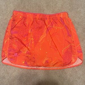 Vibrant Orange and Pink Athletic Skort
